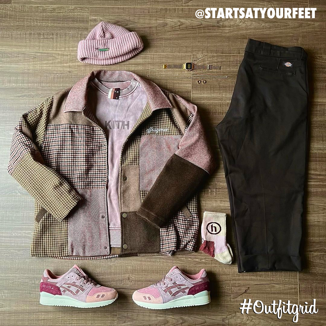 outfitgrid's tweet photo. Today's top #outfitgrid is by @startsatyourfeet.
▫️ #MaybeTomorrow #Beanie
▫️ #Effulgence #Jacket
▫️ #Kith #Crewneck
▫️ #Dickies #Pants
▫️ #HiddenNY #Socks
▫️ #Asics x #RonnieFieg #GelLyteIII #InvitationsOnly https://t.co/9OnnssGp8R
