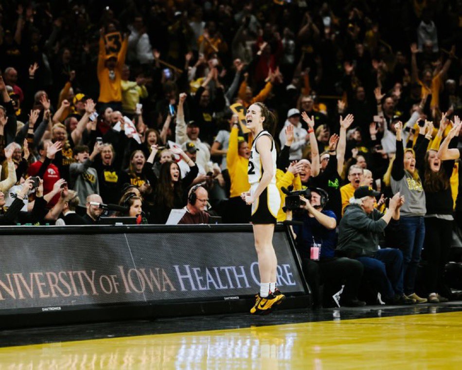 KimReynoldsIA's tweet photo. All-Time Leading Scorer! Congratulations Caitlin, truly an inspiration to every Iowan. 🐐🏆 https://t.co/HzmVg41EUl