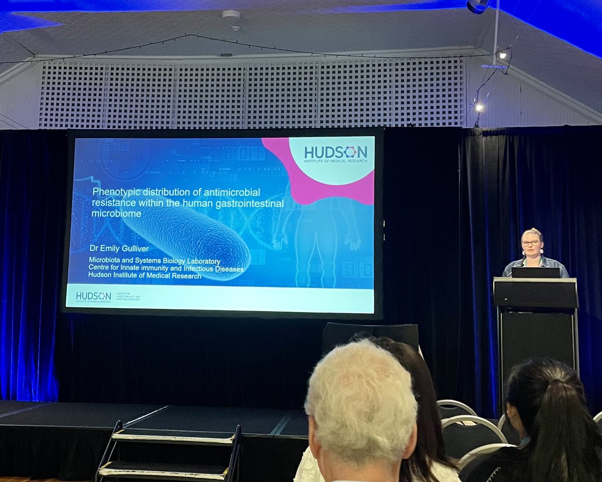 CiiiD Hudson (@ciiid_hudson) on Twitter photo And finally the last talk at #lorneiandi is from <a href="/DrEmilyGulliver/">Emily Gulliver</a> of <a href="/Forster_Lab/">Forster Lab</a> on her work identifying novel anti-microbial resistance genes within the gut microbiome! And finally the last talk at #lorneiandi is from <a href="/DrEmilyGulliver/">Emily Gulliver</a> of <a href="/Forster_Lab/">Forster Lab</a> on her work identifying novel anti-microbial resistance genes within the gut microbiome!
