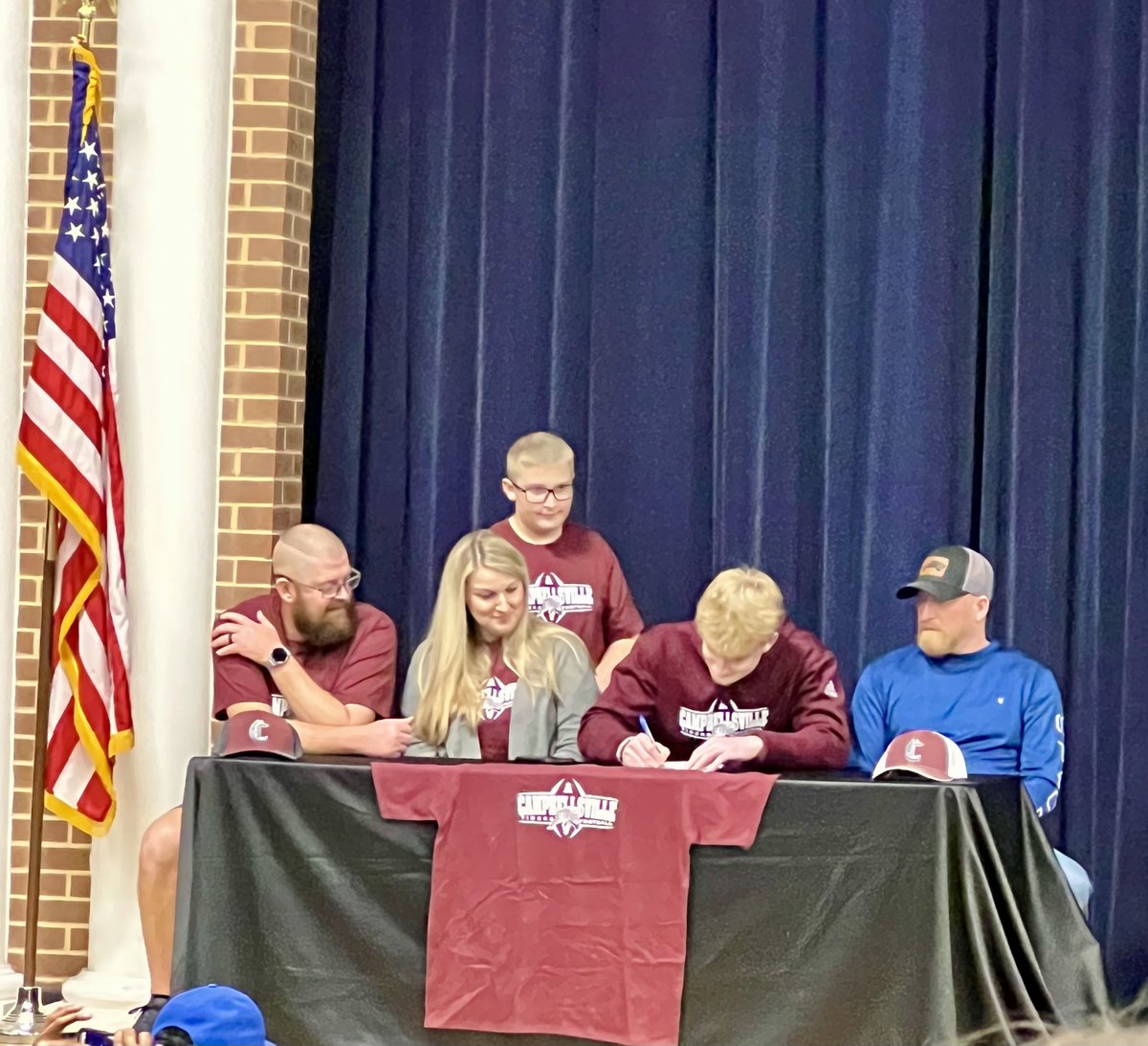 Last but not least, congratulations to Bailey Shoemaker for signing his Letter of Intent to Campbellsville University. Keep up the hard work!
