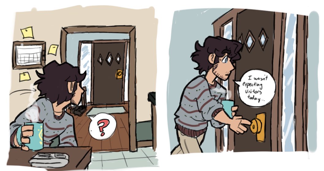 pickle_crammer's tweet photo. New characters, new story?? Local catholic priest gets a guardian Angel and immediately turns to hedonism about it while the stressed out angel just wants to do his job. https://t.co/Riw6bEn6DT