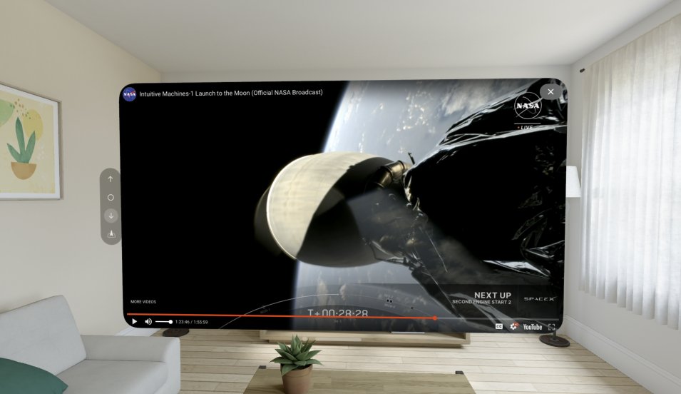 Pocket Rocket for Vision Pro is finally on Test Flight! Quick rundown of the features:
- See all launches: past, present, future.
- See the major rocket models in operation: Falcon 9 (new/used/landed), Falcon Heavy, Starship, Superheavy.
- Fullscreen &amp; Pop-out video players.