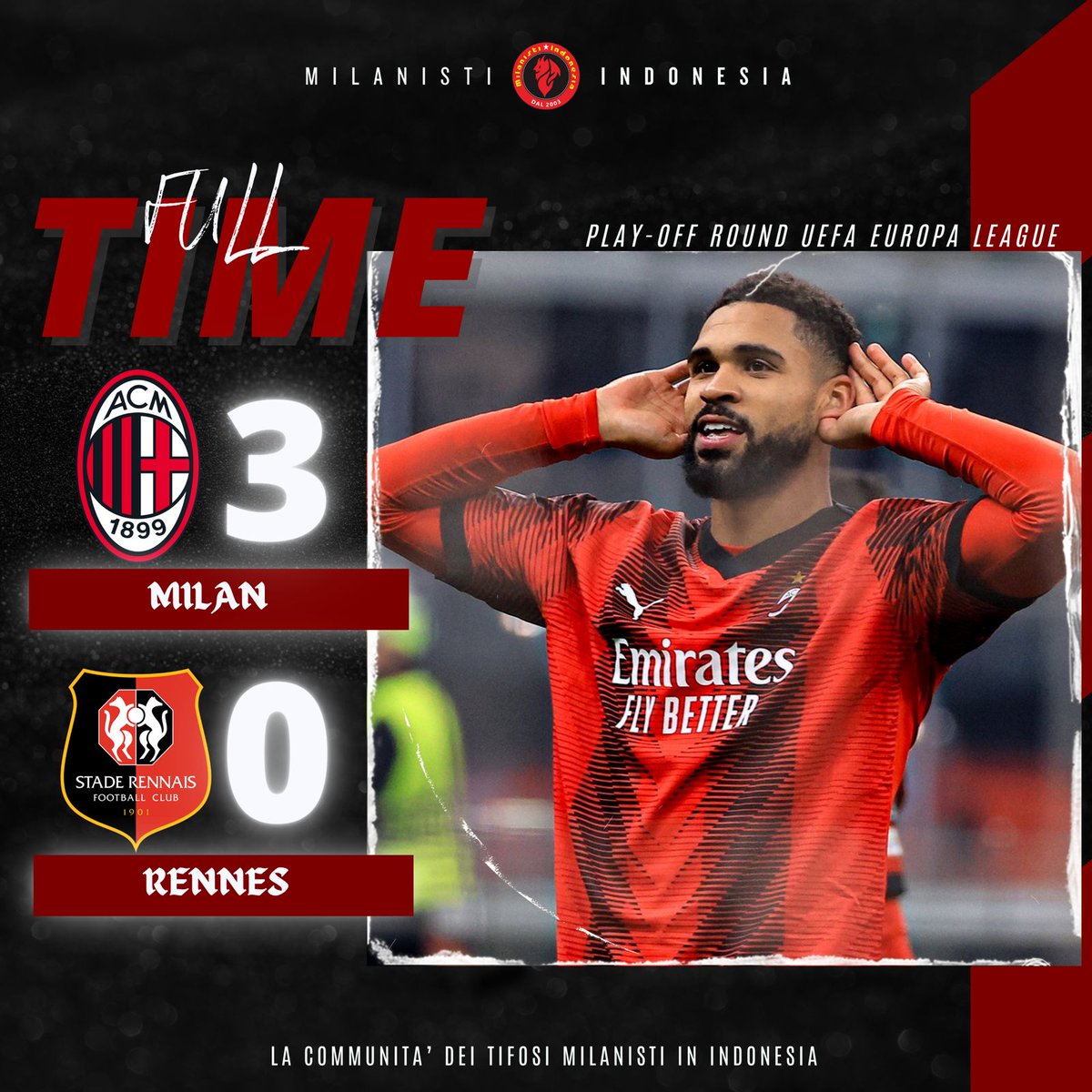 Milan Win 🔴⚫. Loftus Cheek mampu menjadi pahlawan Milan pagi tadi. Hasil ini menjadi modal untuk leg 2 tanggal 23 Februari mendatang.