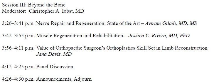 Looking forward to our combined @LimbDeformity and @MilOrtho Specialty Day @AAOS1 tomorrow. 🦴 Building an Osseointegration Program 🦴 Optimizing Treatment of Osteomyelitis 🦴 Soft Tissues Check out the agenda below. Hope you can join us, Room 2004 West! #AAOS2024