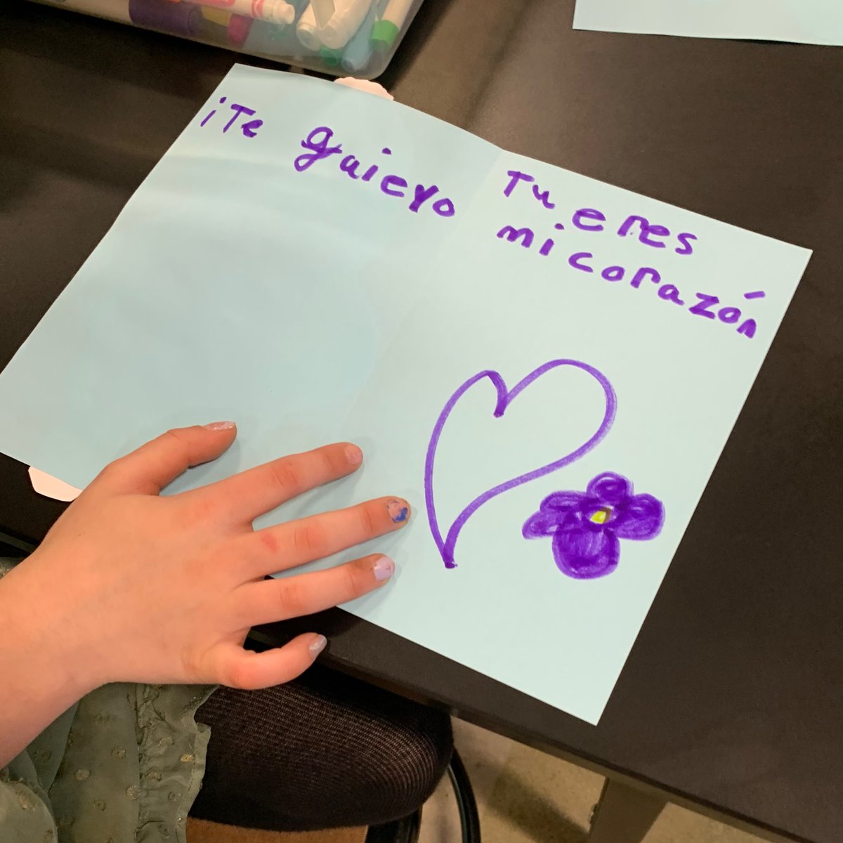 evenarcisse's tweet photo. Celebrated Valentines with some fun writing en español and decorating cards 👍🏼📝💯 @FSHISD https://t.co/2x8hka1omN
