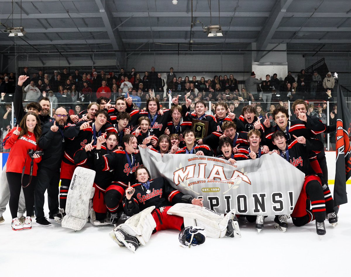 ASHSCavaliers's tweet photo. Back-to-back!! Congratulations to your 2024 MIAA A Conference Ice Hockey Champions! Cavs defeat Calvert Hall 2-1! #GoCavs #Champions https://t.co/2nOUKpVwCL