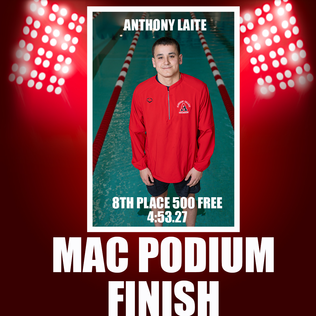 .<a href="/AlbrightSwim/">AlbrightCollegeSwim</a> opens the 2024 MAC Championships in style crowning 1 MAC Champion, 1 bronze medalist and 2 more podium finishes! #roarwithus 

Laurel G. wins the 50 free
Brenden S. takes 3rd in the 50 free
Morgan S. claims 7th in the 200 IM
Anthony L. places 8th in the 500 free
