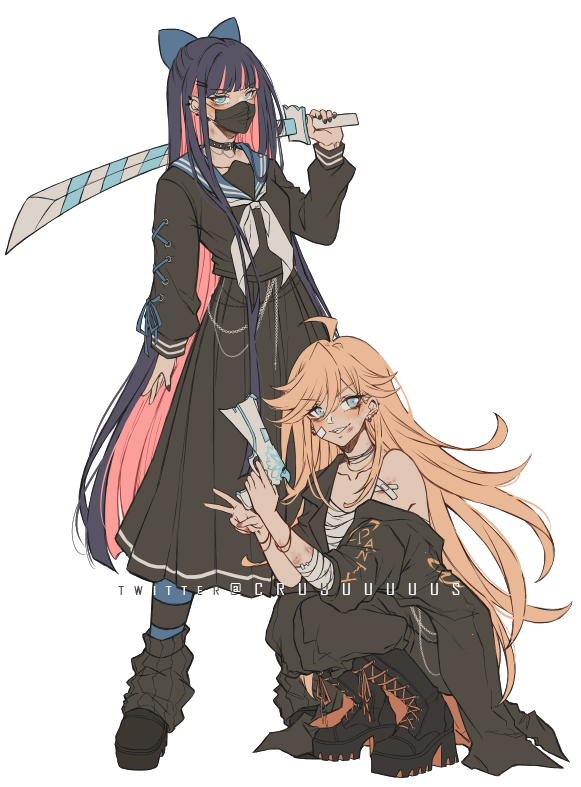 Cruuuuuuus's tweet photo. Panty &amp; Stocking ❌👊 https://t.co/gR2Xvo9rQy