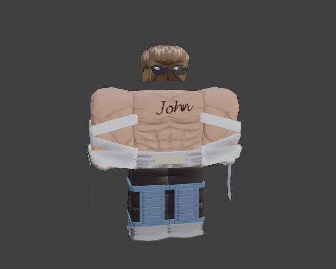 PrinceYuke's tweet photo. John Kage - Everything except animation made by me!
🩹
Blow this up💯
🥊
#ROBLOX #RobloxDev #RobloxModel #3DModel https://t.co/M5nMOuyQWB