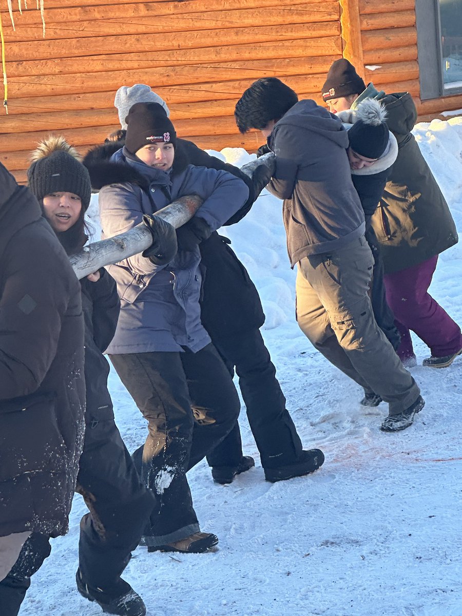 Bush People Competition! Events included a tea boil, snowshoe relay, snow snake, pole-push, and log sawing! 
<a href="/NotreDameOCSB/">Notre Dame High School</a> <a href="/ocsbindigenous/">OCSB Indigenous Ed</a> <a href="/SacredHeartOCSB/">Sacred Heart Catholic High School</a>