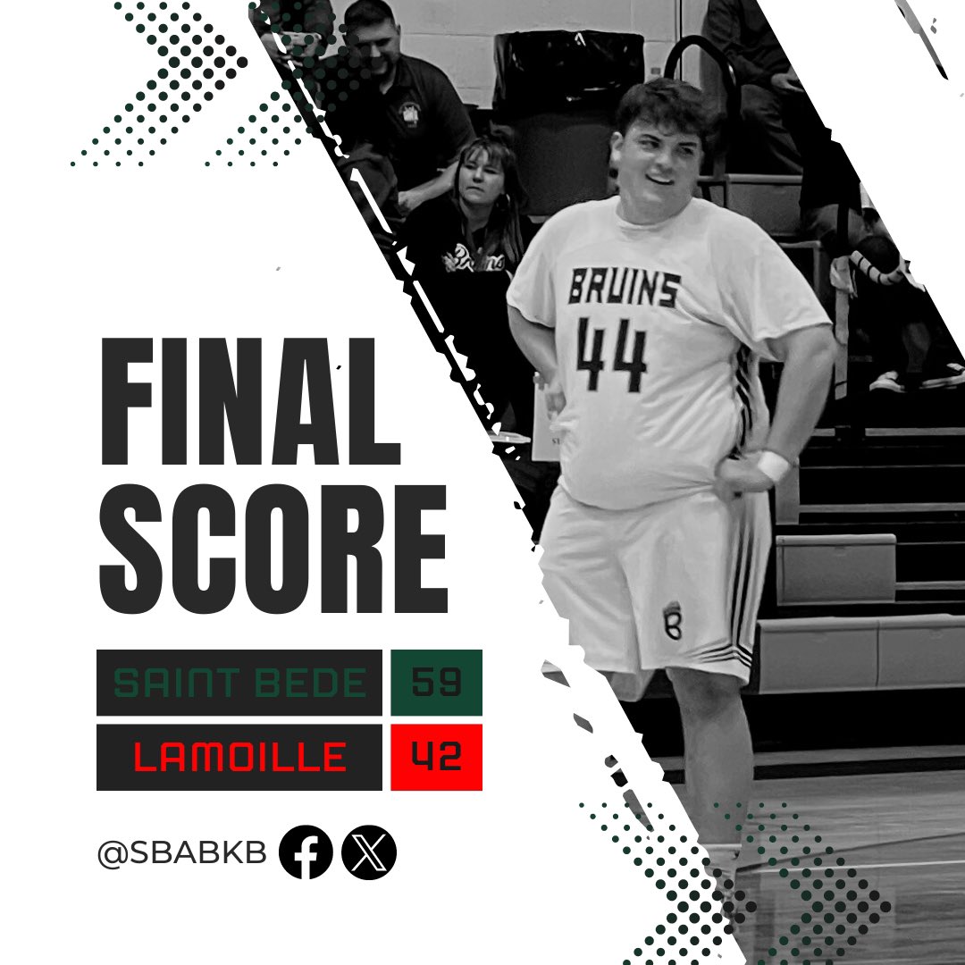 That’s a Bruin W on Senior Night! Alex Ankiewicz led the way with 11 points, and Joe Bima and Mason Ross each chipped in 8. SBA takes the weekend off and will face Galva in the regional opener on Monday at 6:30pm in Galva. Go Bruins!