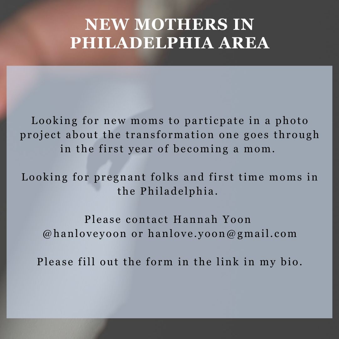 Looking for new first time moms in #Philadelphia I'm doing a photo project the transition mothers go through in the first year of being a mom. You can fill out this form here if you are interested! forms.gle/NBTJaFuSRc6FqA…