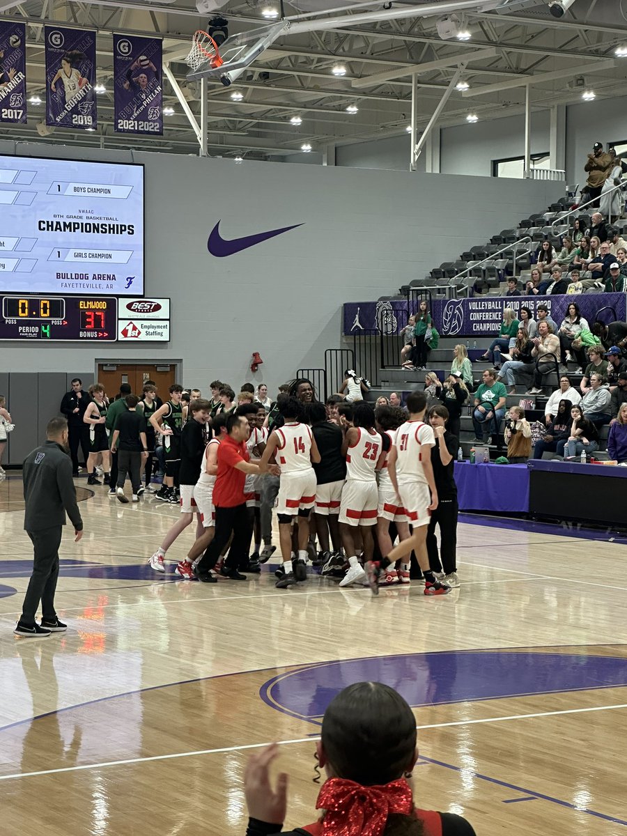 Fayetteville BB (@faybulldogsbb) on Twitter photo Congrats to <a href="/RamayRedWolveMB/">RamayRedwolvesBBB</a> on winning the NWAAC 8th Grade Boys โFinal Fourโ championship tonight with a victory over Rogers Elmwood!
#FutureDogs Congrats to <a href="/RamayRedWolveMB/">RamayRedwolvesBBB</a> on winning the NWAAC 8th Grade Boys โFinal Fourโ championship tonight with a victory over Rogers Elmwood!
#FutureDogs