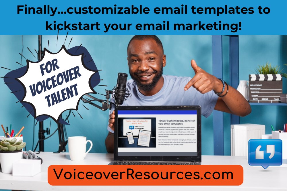 Voiceover Talent (@voiceover) on Twitter photo With new, customizable email templates from VoiceoverResources.com, email marketing doesn’t have to be difficult! With new, customizable email templates from VoiceoverResources.com, email marketing doesn’t have to be difficult!