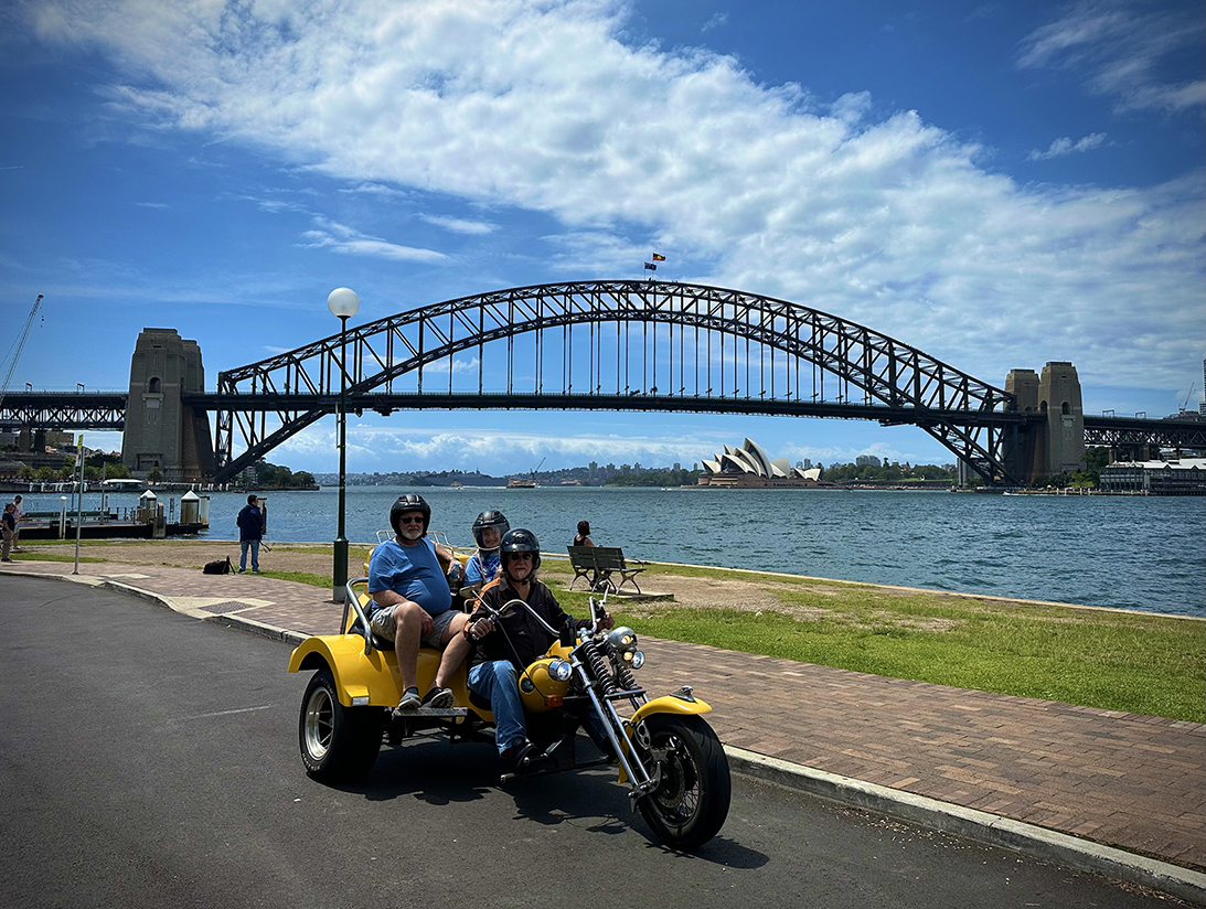 Karen was extremely nervous and everyone (as in friends) told here she’d be too nervous to do it. However, as usual, 'after a few minutes on our impressive trike with professional and caring rider', she loved it and the butterflies disappeared.

#trolltours #harleyandtriketours