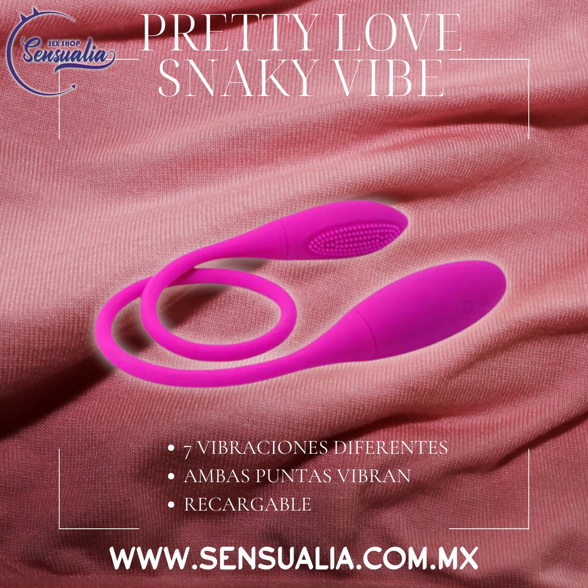 SensualiaShop's tweet photo. Explora el placer como nunca antes con Pretty Love Snaky Vibe 🐍✨.

Diseño doble, 7 modos vibrantes, sumergible y discreto. Cada curva te lleva a nuevas alturas de éxtasis.

¿Lista para vibrar al máximo? Descúbrelo aquí: 🔗https://t.co/k1enDL9BeZ

#Sensualia #SexShop https://t.co/KgujVvuDwK