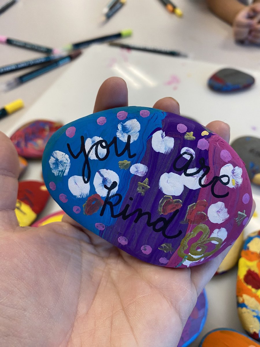 Kindergarten Wonderland (@mrsguizard) on Twitter photo Kindness rocks from room 137 Kindness rocks from room 137