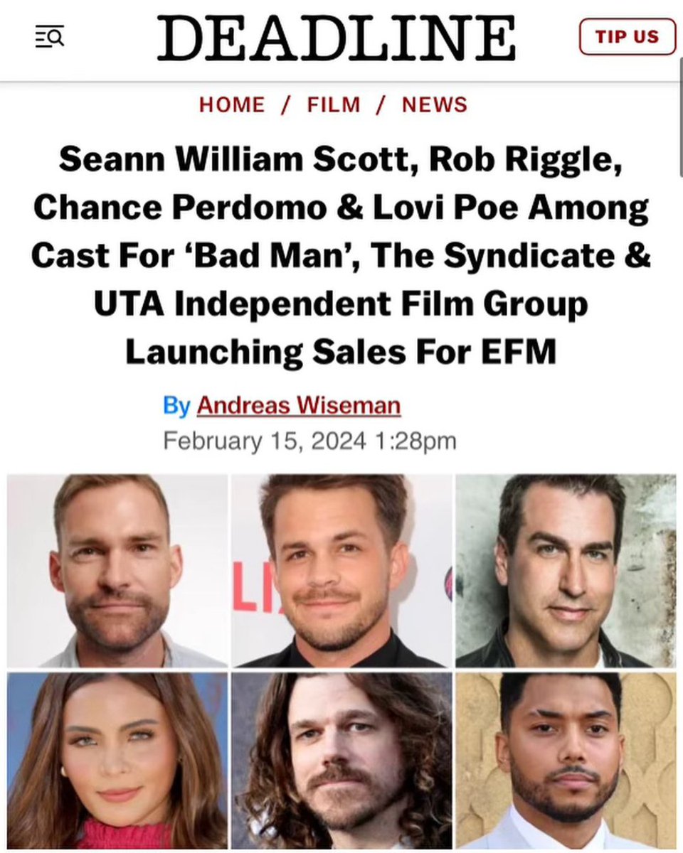 philstarlife's tweet image. #LoviPoe revealed that she is part of the film ‘Bad Man,’ alongside #SeannWilliamScott, #RobRiggle, and #ChancePerdomo.

“So happy to finally announce being part of BAD MAN. Can’t wait to share more about this amazing film with an even more amazing cast! 🎬” the Filipina actress…