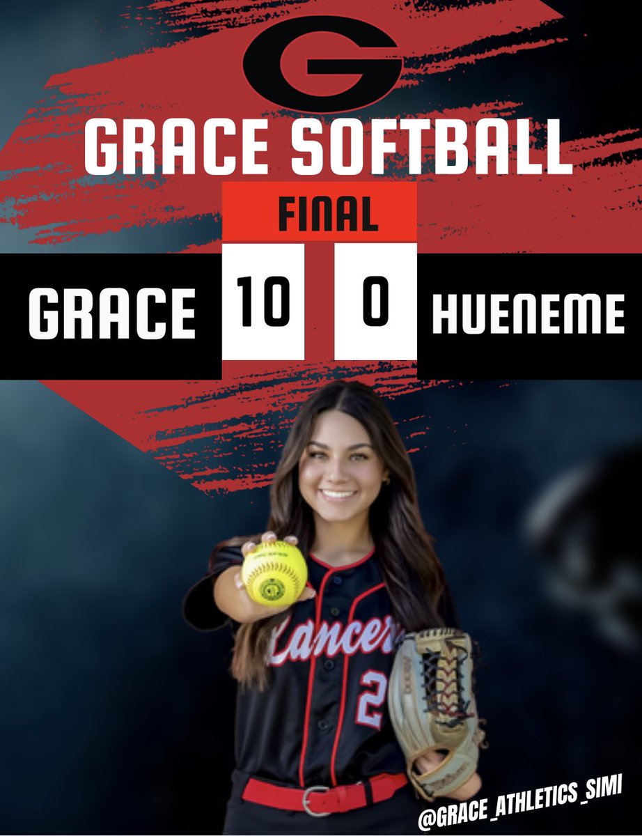 Grace Varsity Softball opens the season with a big win at home vs Hueneme. Final score 10-0. Go Lancers!