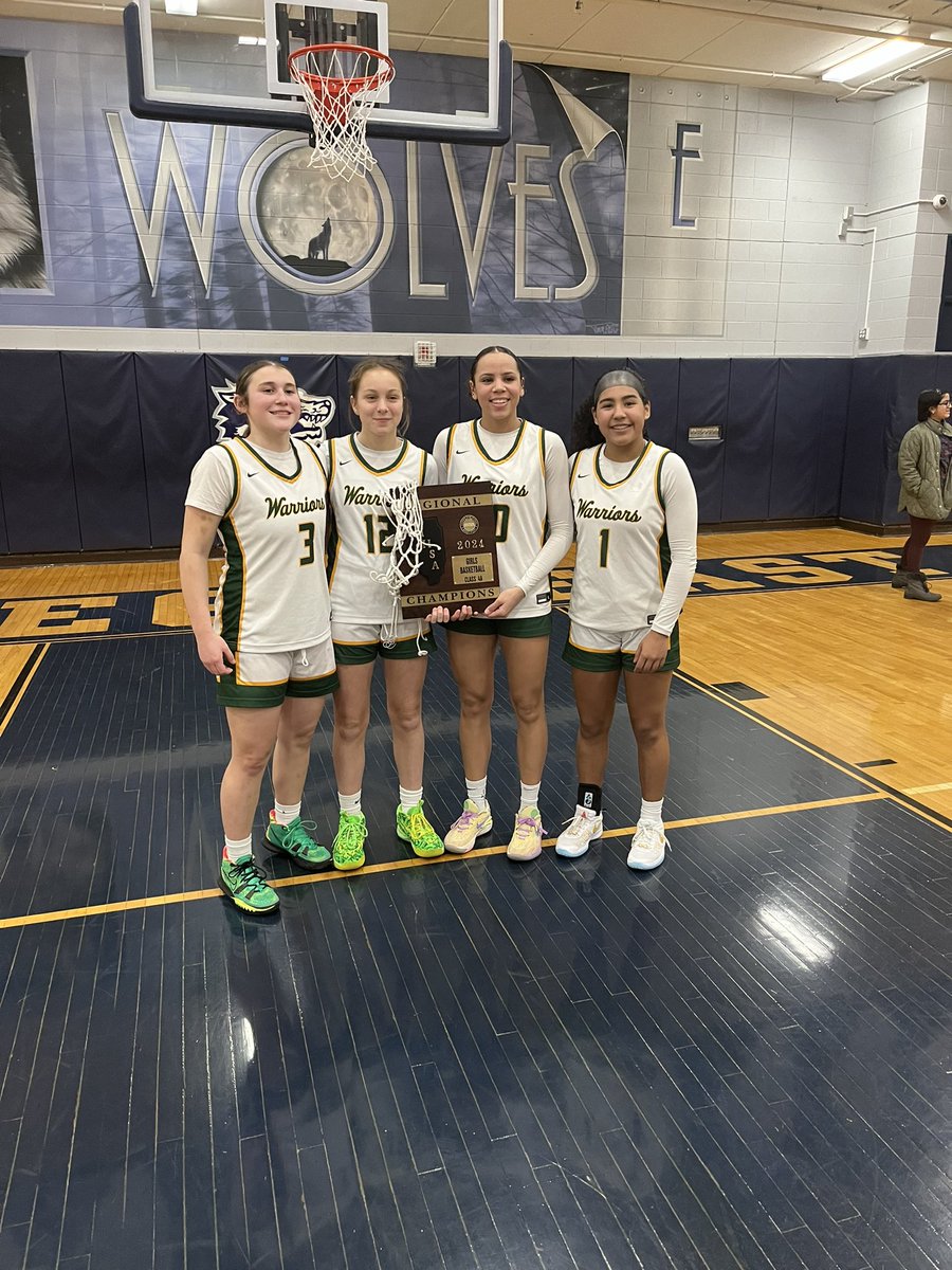 WVHSStipp's tweet photo. Regional Champions! Congratulations to our girls basketball team who knocked their fourth goal off their team vision board tonight, Regional Champs. @WVWBB_Warriors https://t.co/ti6MWhGZ8R