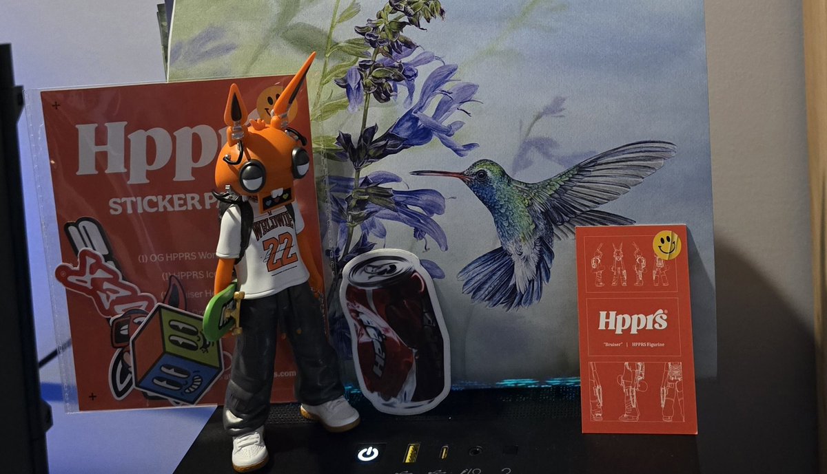 My son qwaive's Hppr and stickers arrived today. Behold his little self  reward.