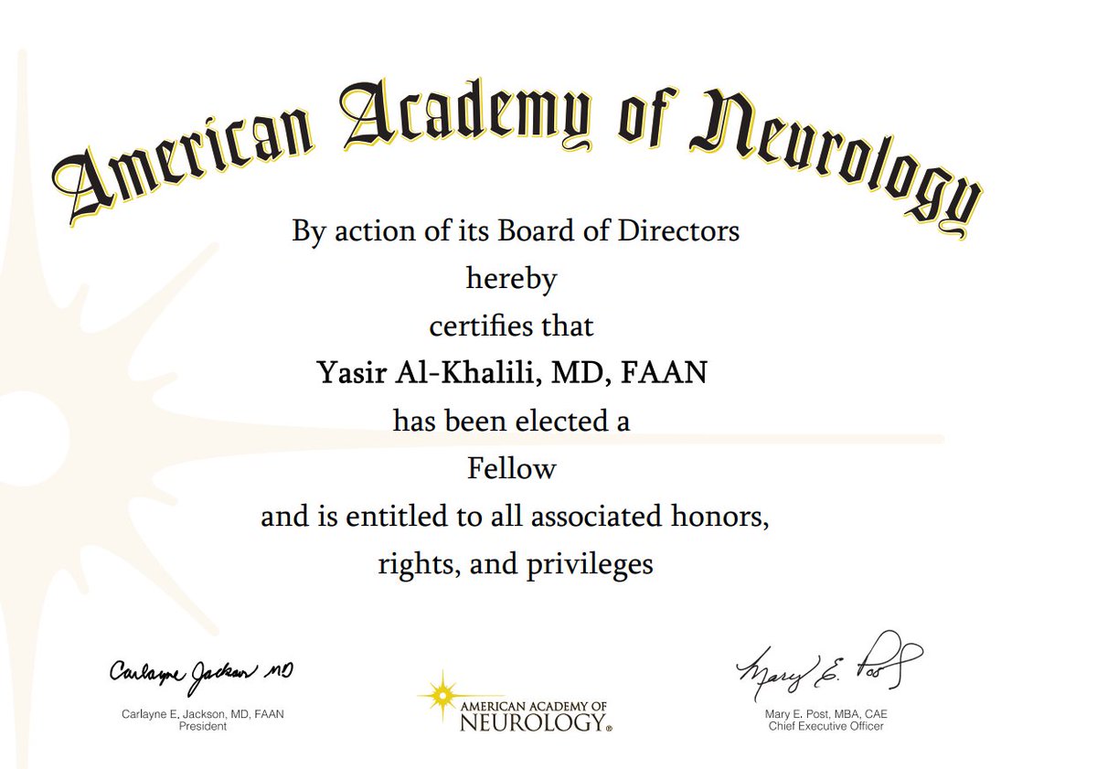 Yasir Al-Khalili MD MSEd MBA FAAN (@yasiralkhalili) on Twitter photo I am honored to be elected a Fellow of the American Academy of Neurology today! I will be attending the #AANAM in Denver in April for the first time as an #FAAN!Thank you <a href="/AANmember/">American Academy of Neurology</a> for this great honor. <a href="/AANEMorg/">AANEM</a> <a href="/GtownNeurology/">Georgetown Neurology Residency</a> <a href="/MedStarWHC/">MedStar Washington</a> <a href="/MedStarGUH/">MedStar Georgetown</a> @NMatch2024 <a href="/MedStarHealth/">MedStar Health</a> I am honored to be elected a Fellow of the American Academy of Neurology today! I will be attending the #AANAM in Denver in April for the first time as an #FAAN!Thank you <a href="/AANmember/">American Academy of Neurology</a> for this great honor. <a href="/AANEMorg/">AANEM</a> <a href="/GtownNeurology/">Georgetown Neurology Residency</a> <a href="/MedStarWHC/">MedStar Washington</a> <a href="/MedStarGUH/">MedStar Georgetown</a> @NMatch2024 <a href="/MedStarHealth/">MedStar Health</a>