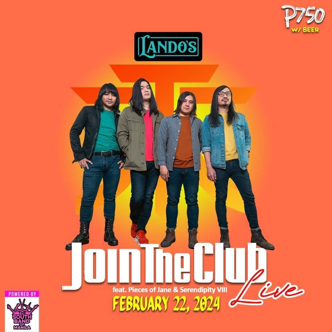 See y'all on February 22! 😎

🎫 Secure your tickets now!
For inquiries, you may contact Lando's.
☎️ 09088126310

#JoinTheClub2024
#Nobela
#OPM
#IndieRock 
#landos 
#landosbar 
#chickenwings 
#grill 
#party 
#drinkallnight 
#walwalan 
#foodtrip 
#laspinascity