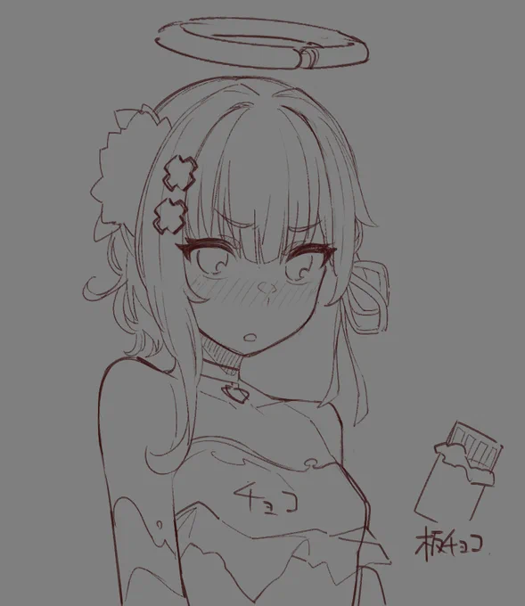 こんな感じで描きます。考えながら清書へ 