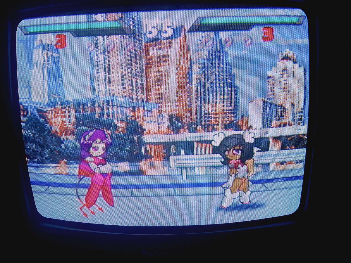 KaraAviva's tweet photo. @Vauturchi777's OC Battle Royale on a CRT.
#OCBR #2DFM #2DFighterMaker2nd #OCBattleRoyale https://t.co/rNf9q34yRz