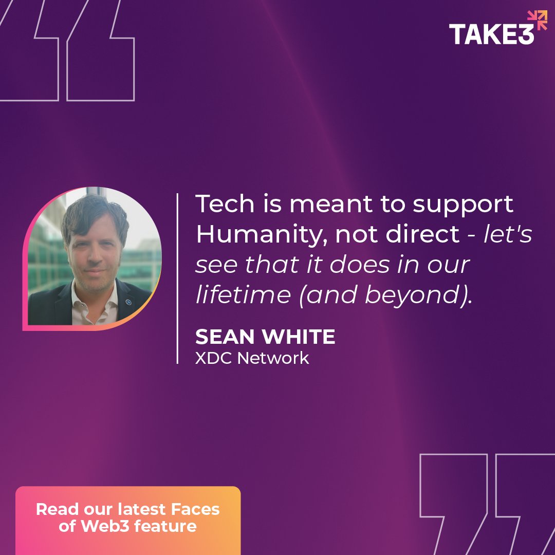 We talk to Sean White @SeanoftheWoke from @XinFin_Official @xdc_australia about his journey in Web3, 2023 career highs at XDC Network and what’s in store for 2024. Read more: bit.ly/3uKiuge #Take3 #XDCNetwork #XDC #Web3