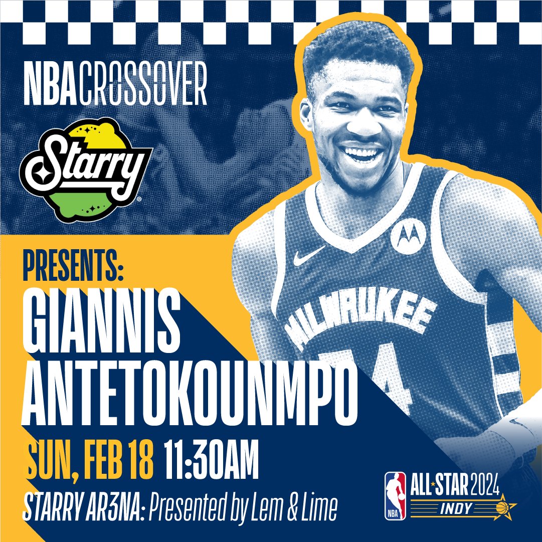 Catch #NBAAllStar starter Giannis Antetokounmpo at #NBACrossover in Indy, Sunday at 11:30am/et!

Get tickets today: nbaevents.nba.com/crossover-2024