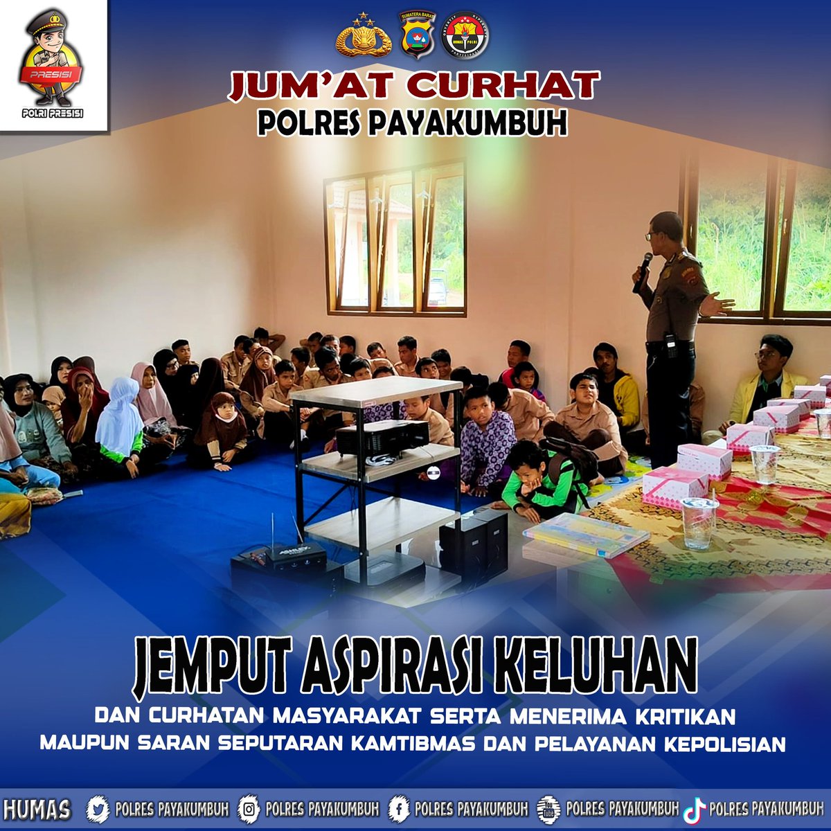 HariRambe's tweet photo. hashtag.

#JumatCurhat
#BahagiaJumat
#polripresisi
#quickwinspolri
#quickwinspresisi
#polrespayakumbuh https://t.co/4SlA47l2Dc