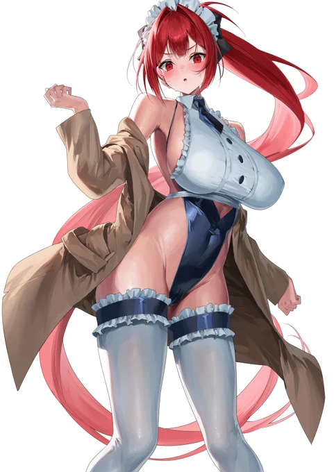 赤髪娘 メイド 