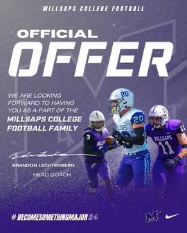 After a GREAT conversation with @CoachDNew_ I am honored to announce that I have received my 1st Offer to Millsaps College!! #AGTG #EETEDT
@irvin8robert @Jtimmy83 @matt_Bmccarty @SAVeteransFBall