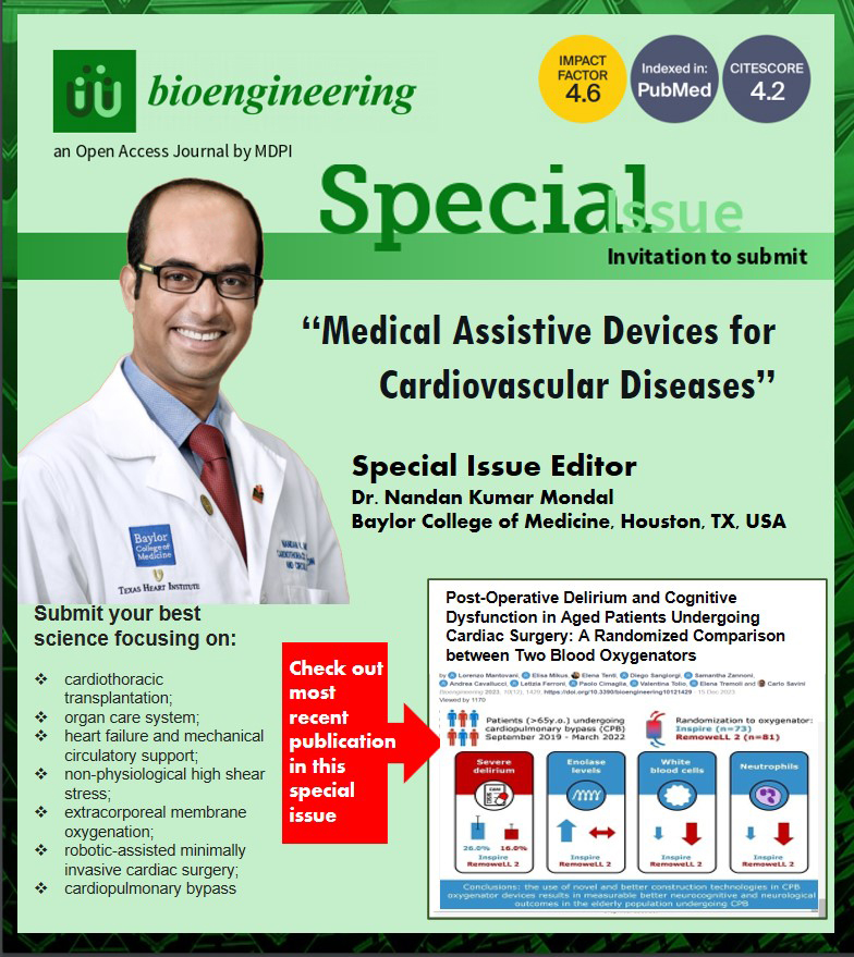 Let's pave the way to a healthier #heart! As #editor, #specialissue of '#Bioengineering,' (#ImpactFactor 4.6), I would like to invite you to submit your best manuscript. Latest paper (mdpi.com/2306-5354/10/1…); Submit yours:(mdpi.com/journal/bioeng…) @BCMFromtheLabs @Bioeng_MDPI