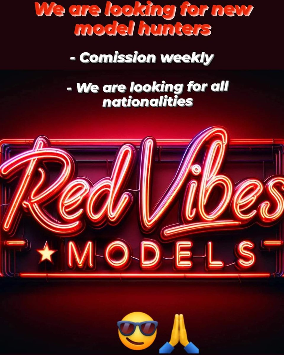 Redvibesmodels's tweet photo. We looking scouts / models hunters✓✓✓✓ https://t.co/UyQsdXZFU0