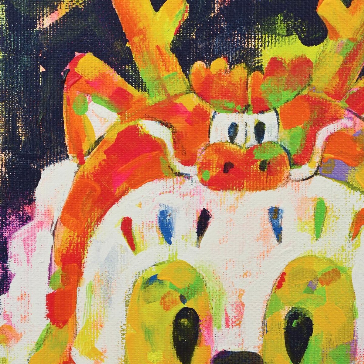 MichaelChuah78's tweet image. Rainbow Dragon
Size: 20x29.5cm
Material: Acrylic paint on canvas
Edition: Edition of 1

@yuureinekosama dons a dragon outfit, adorned in seven vibrant colors. Symbolizing hope, the rainbow hues signify Yuurei Neko Sama’s wish for the Year of the Dragon to inspire hope among all