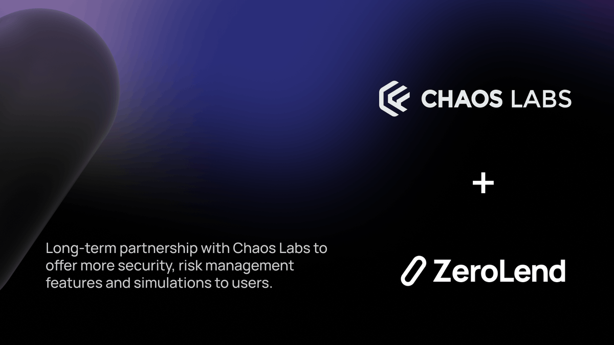 ZeroLend (@zerolendxyz) on Twitter photo 🛡️ ZeroLend is partnering with Chaos Labs to offer stronger safety standards to users.
Users can access <a href="/chaos_labs/">Chaos Labs</a>' community dashboard to optimize strategies with various risk management features and simulations.
community.chaoslabs.xyz/zerolend/risk/… 🛡️ ZeroLend is partnering with Chaos Labs to offer stronger safety standards to users.
Users can access <a href="/chaos_labs/">Chaos Labs</a>' community dashboard to optimize strategies with various risk management features and simulations.
community.chaoslabs.xyz/zerolend/risk/…