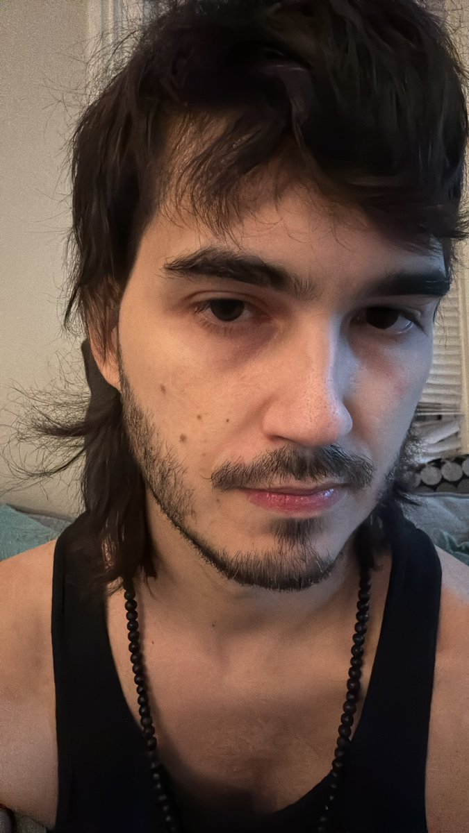 Victorbot3's tweet image. My hair was down to my ass. I got tired of sleeping on it and got a dirty rocker mullet. #dirtbag