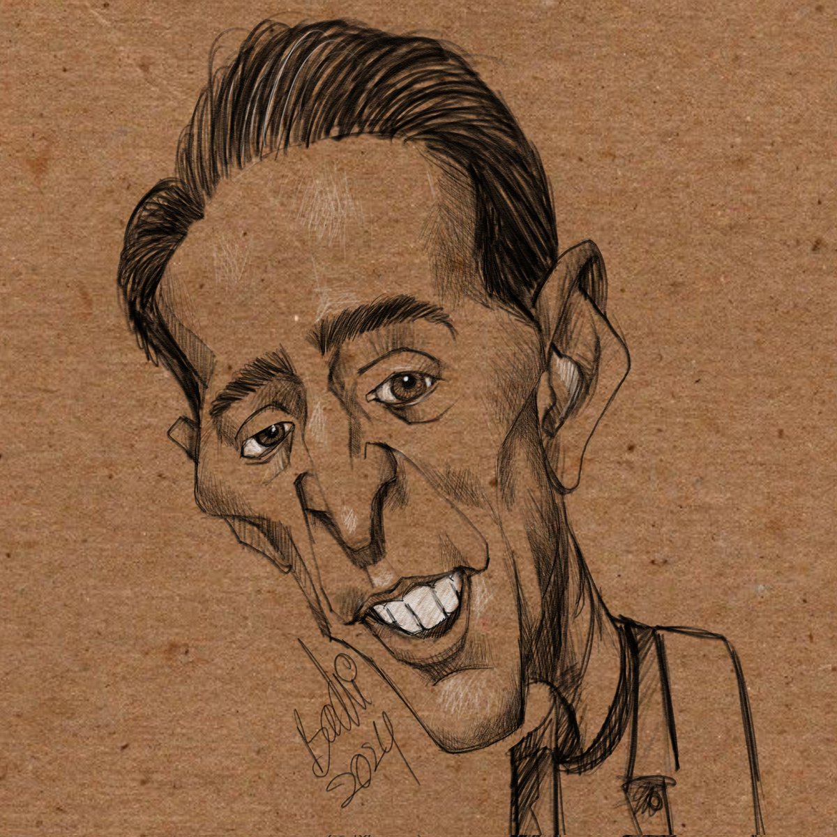 February -16th #NicholasCage #actor #caricaturesbybadri #Caricatura #caricature #caricatures #art #digitalart #drawing #openforcommission #commissionsopen #caricatureresolution
