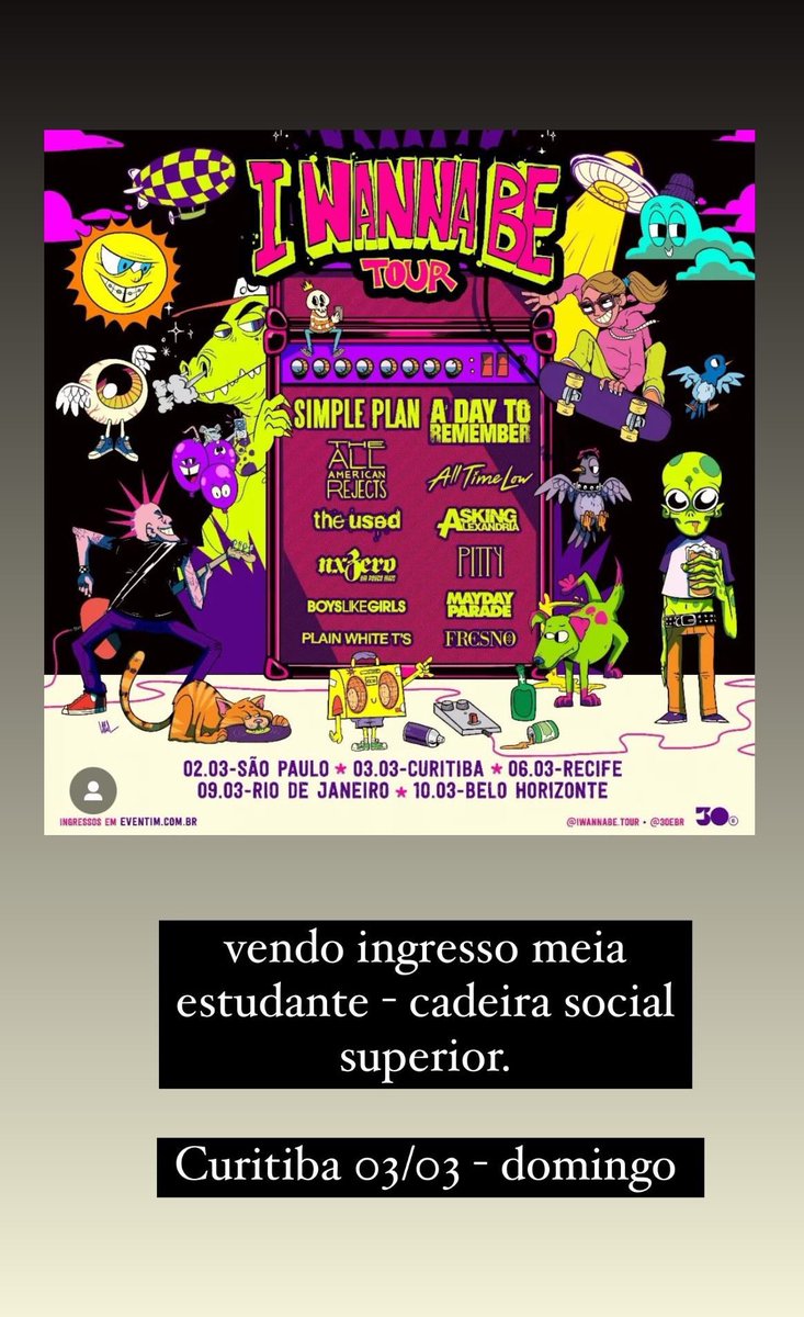 Ai gente, infelizmente não vou conseguir ir por motivos pessoais. Quem quiser, chama aí 🍸