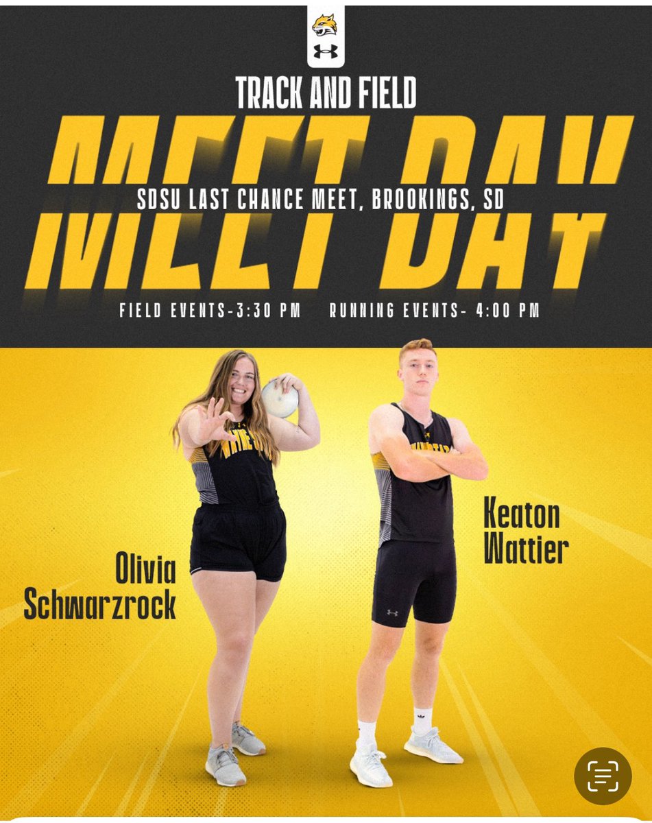 WSCXCTF's tweet photo. SDSU LAST CHANCE INVITE - Friday, Feb. 16, Brookings, SD.  Field events start at 3:30 pm. Running events start at 4:00 pm. Live results:  https://t.co/m1Pngp4QKn https://t.co/OGpC3xewbb
