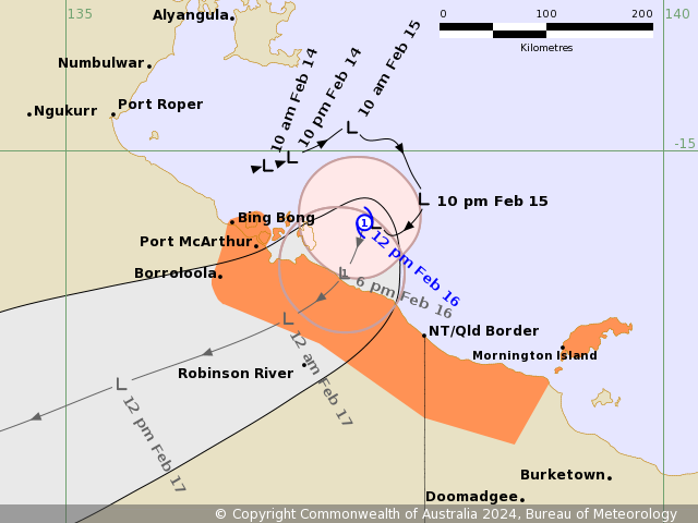 Alison_Osborne_'s tweet photo. Just in time! #TropicalCycloneLincoln has formed in the southern Gulf of Carpentaria and is likely to cross the cost this evening as a category 1 storm. This system is going to be with us for a while - Details #Ch601 #SkyWeatherAus https://t.co/LB6CLzKr08