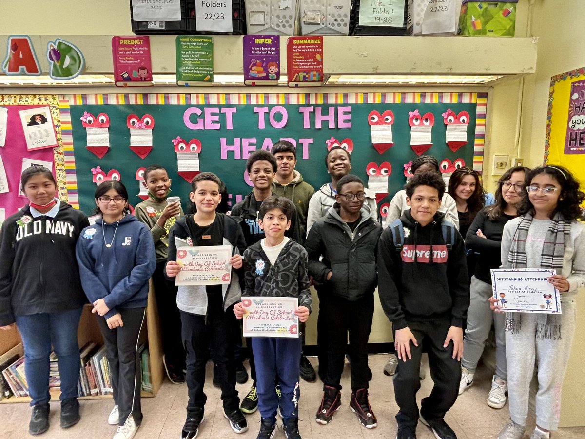 Attendance Matters!! On this 💯 day of school, 34 students were celebrated for having perfect (💯) attendance! Congratulations to our students and their families for this amazing accomplishment!
