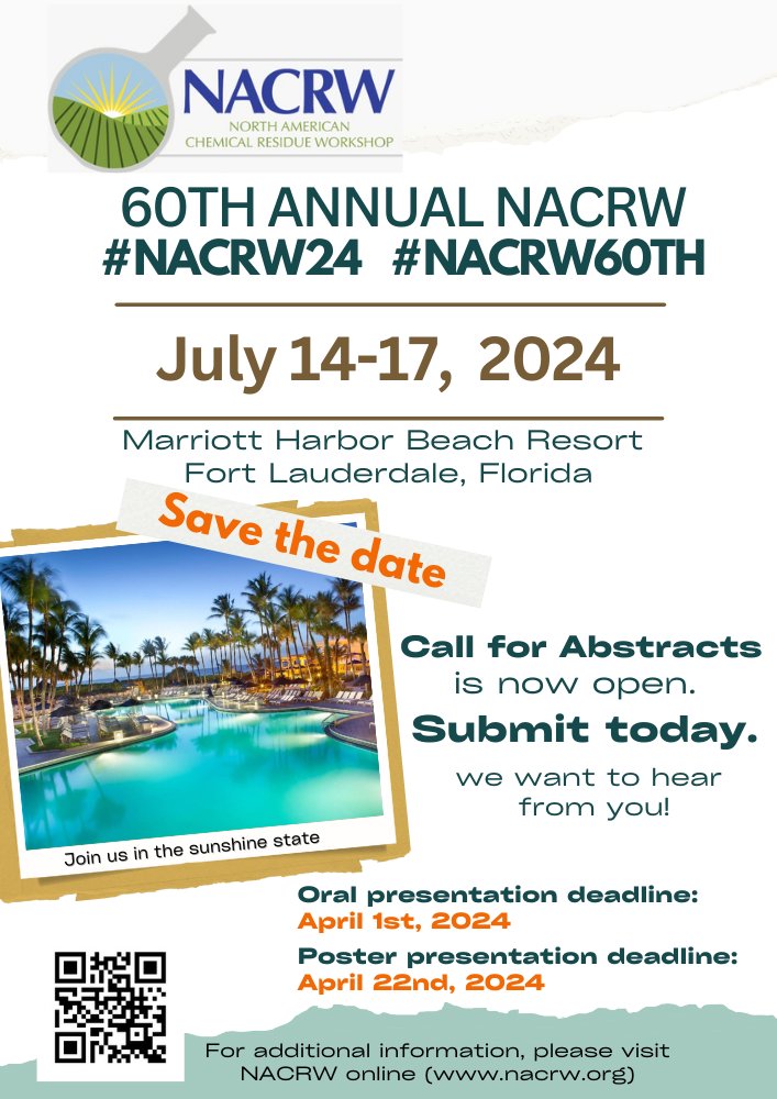 North American Chemical Residue Workshop (NACRW) tweet media