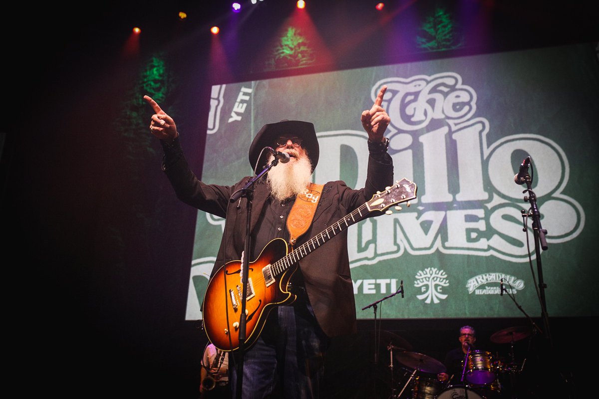 TxMusicMag's tweet photo. .@RayBensonAATW &amp; @TheWillBeckmann were at @acllive tonight to celebrate the release of @AustinFC’s new jersey, which pays tribute to iconic music venue Armadillo World Headquarters. Plus, more news about the ’Dillo soon. 👀 https://t.co/8HmTN8eYDk