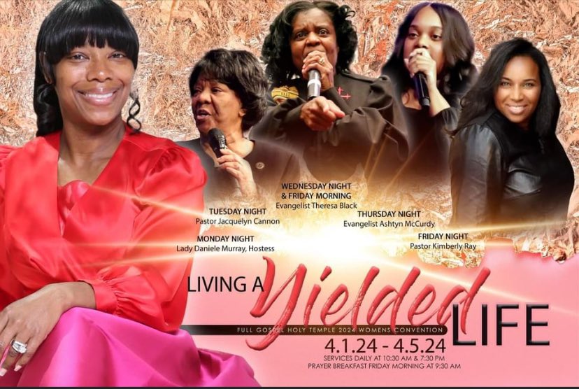 Join @pastorkimray in April see flyer for more details.