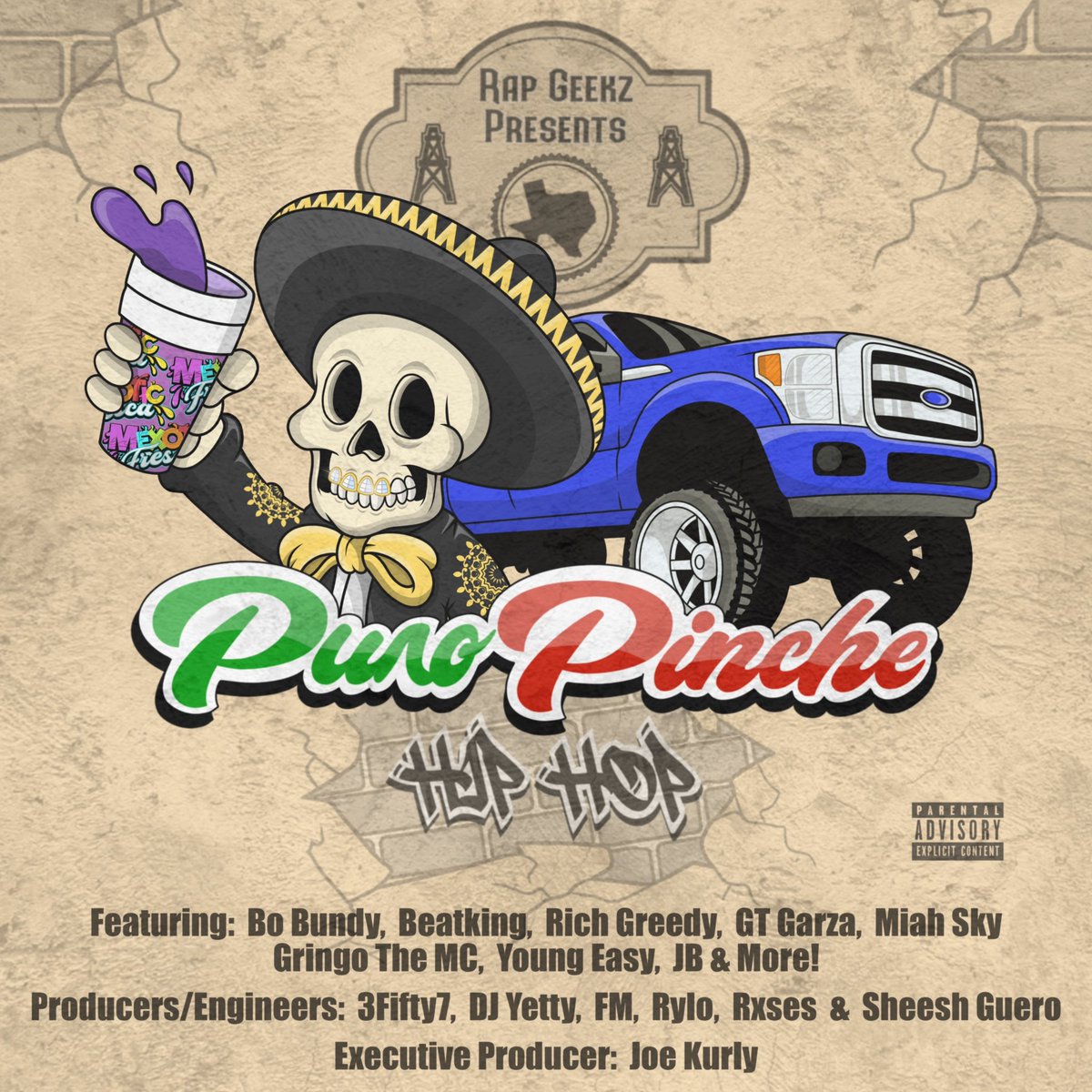 RapGeekz's tweet photo. Official #RapGeekz mixtape drops tonight #PuroPincheHipHop features from #BoBundy #GTGarza #RichGreedy #YoungEasy #Beatking #GringoTheMC #Prolifek #MiahSky #TrueJB #FTR and more! Puro Pinche Hip-Hop on all music platforms. π€ππ¨π±π²π½ποΈ https://t.co/PDRGNw0Y5W