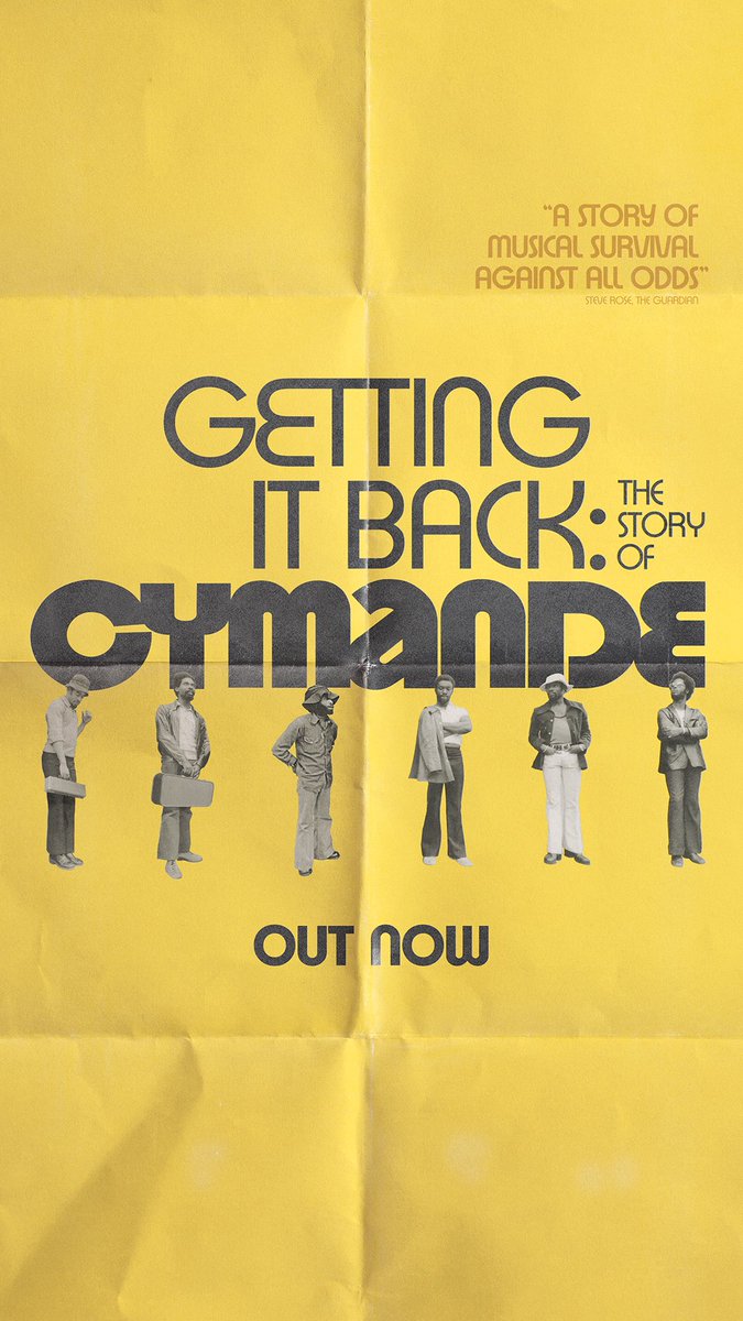 The wonderful documentary about us put together by @kennaTV is out TODAY in cinemas in the UK & IE. To find a location near you visit: cymandeofficial.com/film/ #GettingItBack #Cymande @CymandeMovie