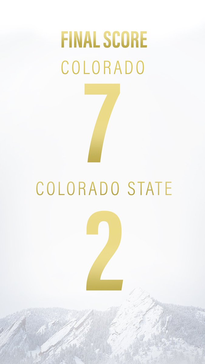 BUFFS WIN 🎉

FINAL FROM GAME ONE vs. CSU

GOALS BY : 
#13 Jake Rosolanko x2
#23 Max Pasiennik x2
#91 Adam Trunko 
#2 Drew McConoughy 
#16 Blake Blevins